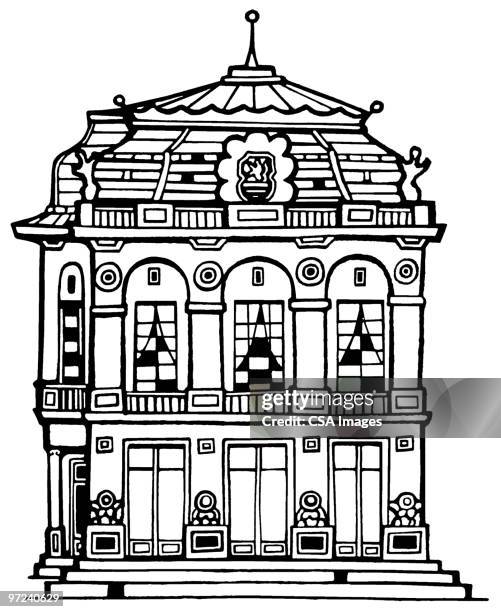 stockillustraties, clipart, cartoons en iconen met house - landhuis