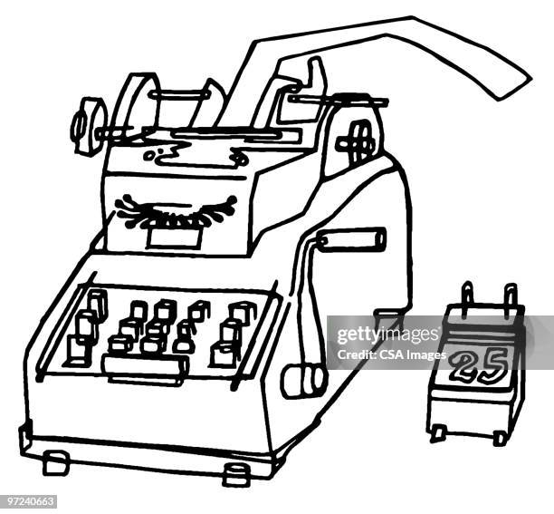 266 Old Paper Machine High Res Illustrations - Getty Images