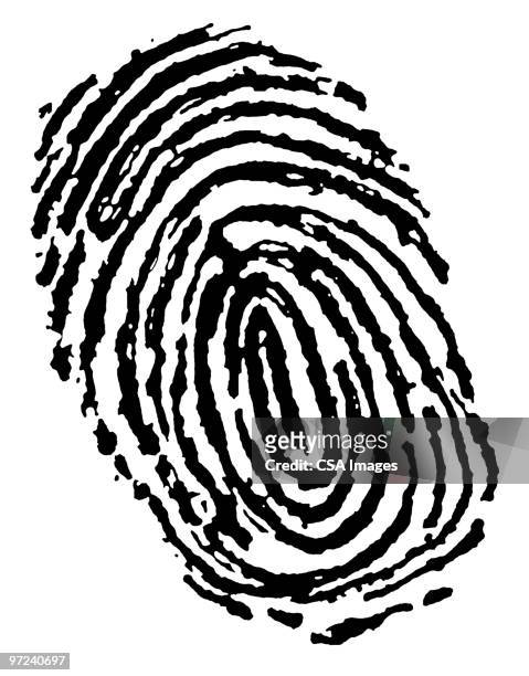 fingerprint - crime stock illustrations