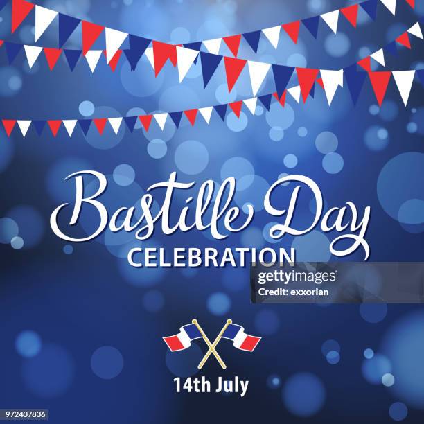 stockillustraties, clipart, cartoons en iconen met bastille day viering - number 14