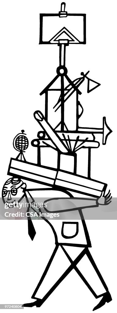 Illustrator with Tools on back