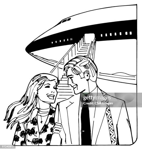 travelers - airport stock illustrations