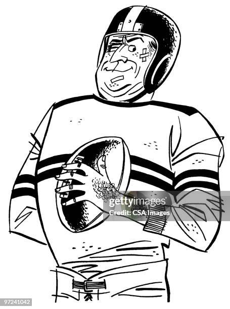 football player - toughness stock illustrations
