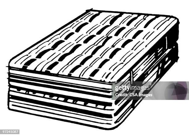 bed - mattress stock illustrations