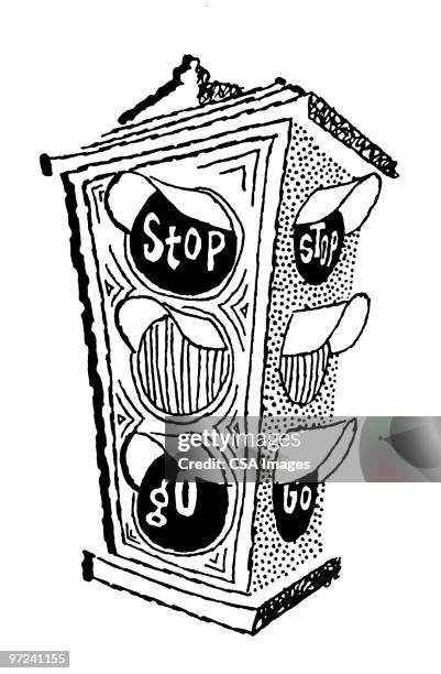 stoplight - intersection traffic lights stock illustrations