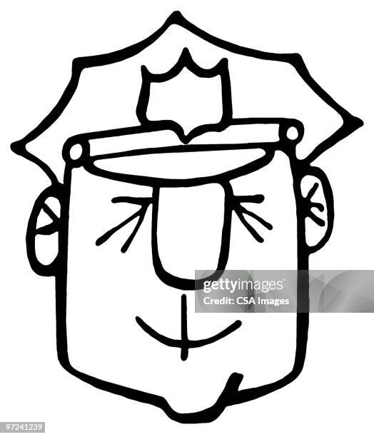 policeman - squinting stock illustrations