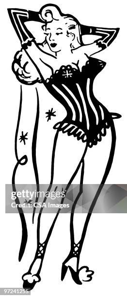 woman posing - clubbing stock illustrations