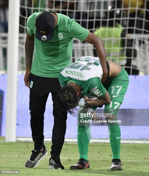 Dayro Moreno of Nacional looks disappointed after the second leg match between Atletico Nacional and Deportes Tolima as part of the Liga Aguila I...
