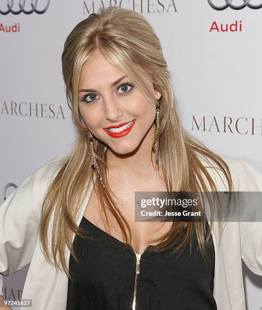 Actress Cassie Scerbo arrives at an Oscar red carpet fashion cocktail party hosted by Audi at Cecconi's Restaurant on February 28, 2010 in West...