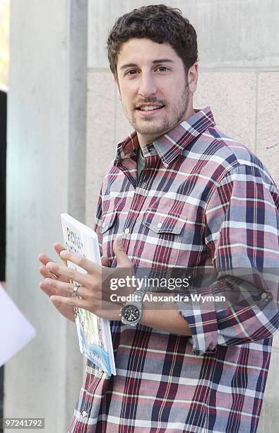 Jason Biggs at The Milk And Bookies First Annual Story Time Celebration held at The Skirball Cultural Center on February 28, 2010 in Los Angeles,...