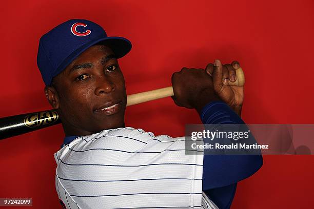 Alfonso Soriano of the Chicago Cubs poses for a photo during Spring Training Media Photo Day at Fitch Park on March 1, 2010 in Mesa, Arizona.