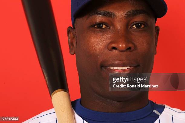 Alfonso Soriano of the Chicago Cubs poses for a photo during Spring Training Media Photo Day at Fitch Park on March 1, 2010 in Mesa, Arizona.