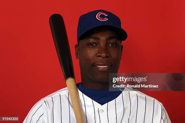 Alfonso Soriano of the Chicago Cubs poses for a photo during Spring Training Media Photo Day at Fitch Park on March 1, 2010 in Mesa, Arizona.