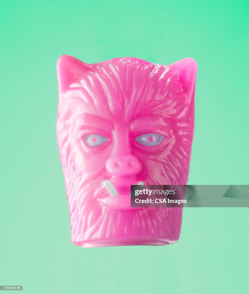 Pink Werewolf Head