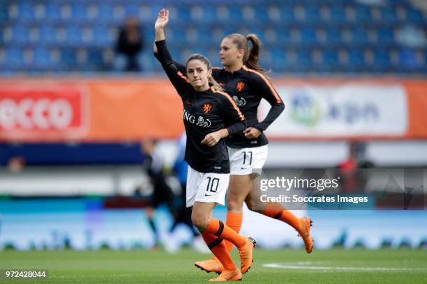 Danielle van de Donk of Holland Women during the World Cup Qualifier Women match between Holland v Slovakia at the Abe Lenstra Stadium on June 12,...