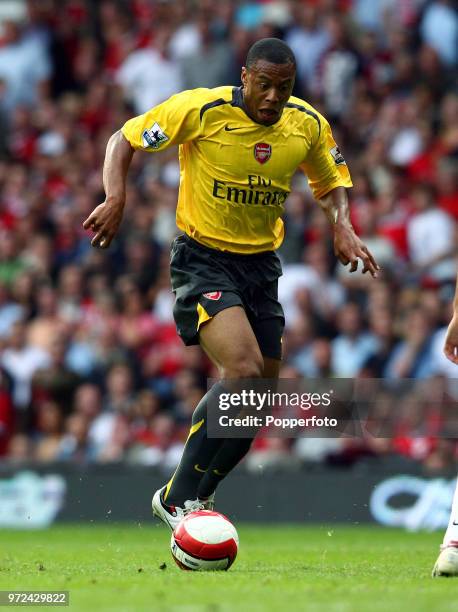 Julio Baptista of Arsenal in action during the Barclays Premiership match between Manchester United and Arsenal at Old Trafford in Manchester on...