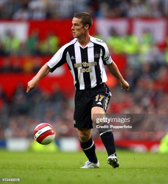 Scott Parker of Newcastle United in action during the Barclays Premiership match between Manchester United and Newcastle United at Old Trafford in...