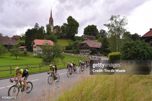 Sam Bewley of New Zealand and Team Mitchelton-Scott / Jack Haig of Australia and Team Mitchelton-Scott / Kirchdorf Village / Peloton / Church /...