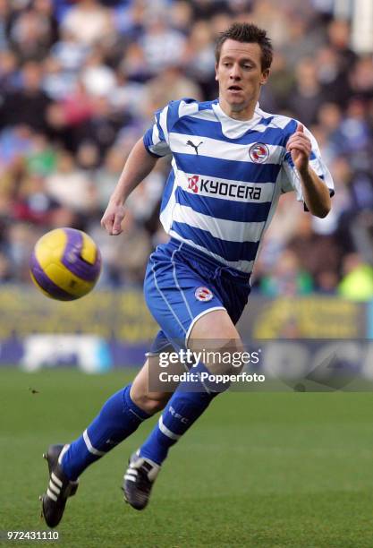 Nicky Shorey of Reading in action during the Barclays Premiership match between Reading and Bolton Wanderers at the Madjeski Stadium in Reading on...