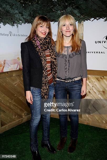 Cristina Llanos and Amparo Llanos attend "Marlango" concert at the Lara Theater on March 1, 2010 in Madrid, Spain.
