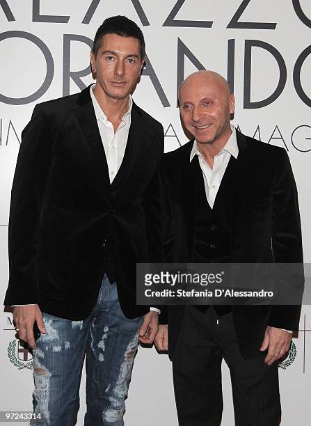 Stefano Gabbana and Domenico Dolce attend the opening of new exhibition space at Palazzo Morimondo dedicated to fashion and costume on March 1, 2010...