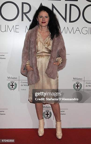 Designer Luisa Beccaria attends the opening of new exhibition space at Palazzo Morimondo dedicated to fashion and costume on March 1, 2010 in Milan,...