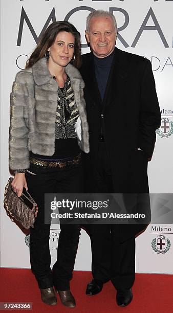 Francesca Vercace and Santo Versace attend the opening of new exhibition space at Palazzo Morimondo dedicated to fashion and costume on March 1, 2010...