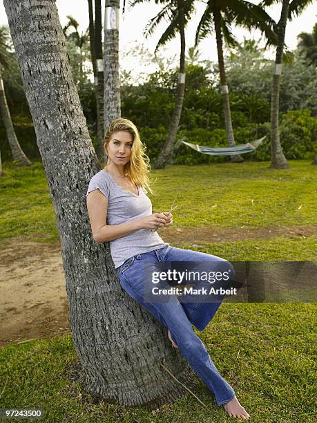 Actress Elizabeth Mitchell poses at a portrait session for Venice in Kailua, HI on April 9, 2009. .