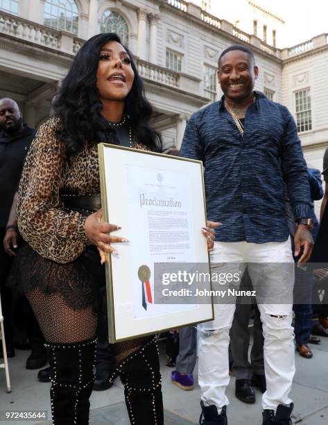 Honoree Lil Kim and Maino attend the 3rd Annual Influence Awards at City Hall on June 11, 2018 in New York City.