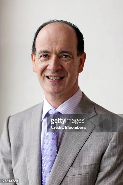 Enrique Salem, president and chief executive officer of Symantec Corp., stands for a portrait in San Francisco, California, U.S., on Monday, March 1,...