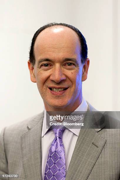 Enrique Salem, president and chief executive officer of Symantec Corp., stands for a portrait in San Francisco, California, U.S., on Monday, March 1,...