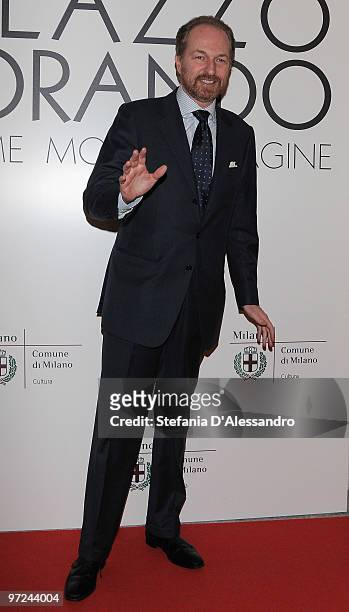 Arturo Artom attends the opening of new exhibition space at Palazzo Morimondo dedicated to fashion and costume on March 1, 2010 in Milan, Italy.