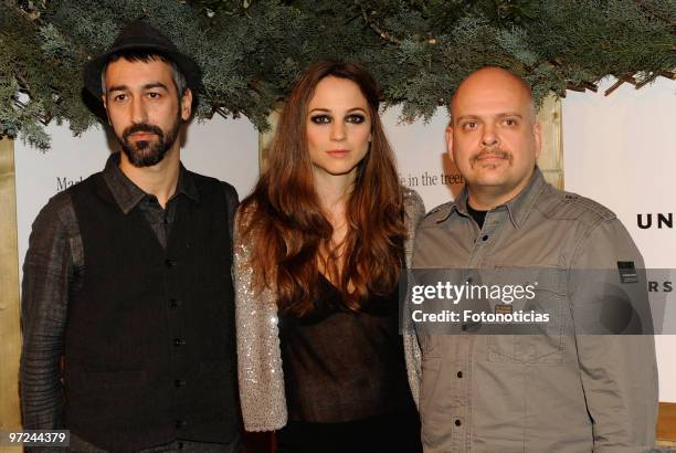 Alejandro Pelayo , Leonor Watling and Oscar Ybarra , of Marlango, present their new album 'Life In the TreeHouse', at the Lara Theatre on March 1,...