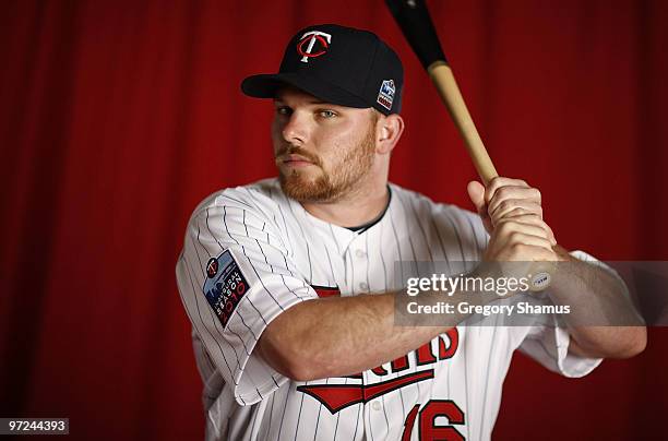 Jason Kubel of the Minnesota Twins poses during photo day at Hammond Stadium on March 1, 2010 in Ft. Myers, Florida.