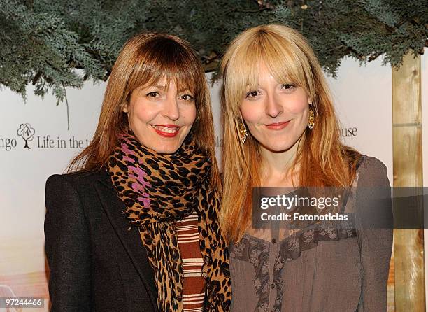 Amparo Llanos and Cristina Llanos, members of Dover, attend the launch of Marlango new album 'Life In The TreeHouse', at the Lara Theatre, on March...