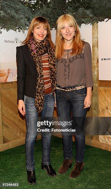 Amparo Llanos and Cristina Llanos, members of Dover, attend the launch of Marlango new album 'Life In The TreeHouse', at the Lara Theatre, on March...