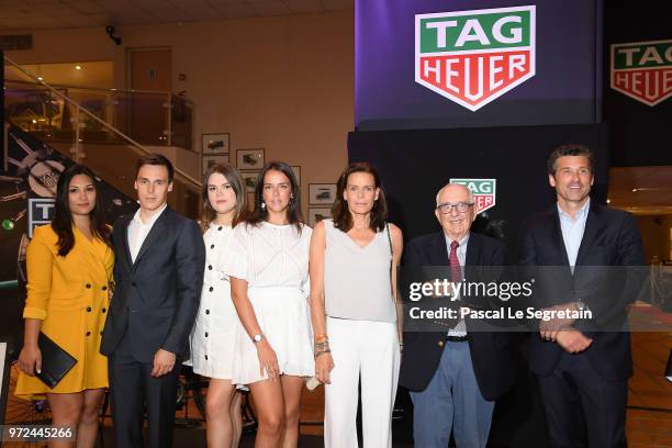 Marie Chevallier, Louis Ducruet, Camille Gotlieb, Pauline Ducruet, Princess Stephanie of Monaco, Jack Heuer and TAG Heuer Ambassador and actor...