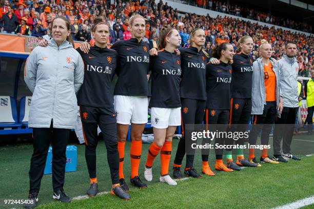 Merel van Dongen of Holland Women, Kelly Zeeman of Holland Women, Ellen Jansen of Holland Women, Anouk Dekker of Holland Women, Renate Jansen of...