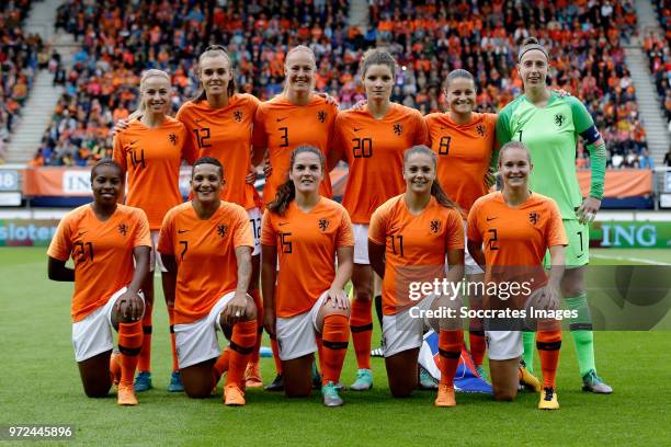 Back: Jackie Groenen of Holland Women, Jill Roord of Holland Women, Stefanie van der Gragt of Holland Women, Dominique Janssen of Holland Women,...