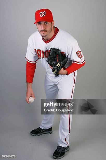 Pitcher Jason Marquis of the Washington Nationals poses during photo day at Space Coast Stadium on February 28, 2010 in Viera, Florida.