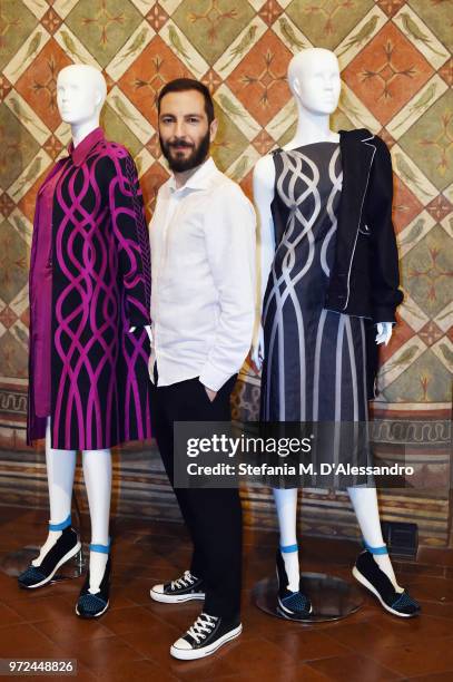 Designer Tiziano Guardini attends 'Too Much Essential. The Accumulation Is Contagious. Recycle It' Event supported by ISKO held at Palazzo Davanzati...