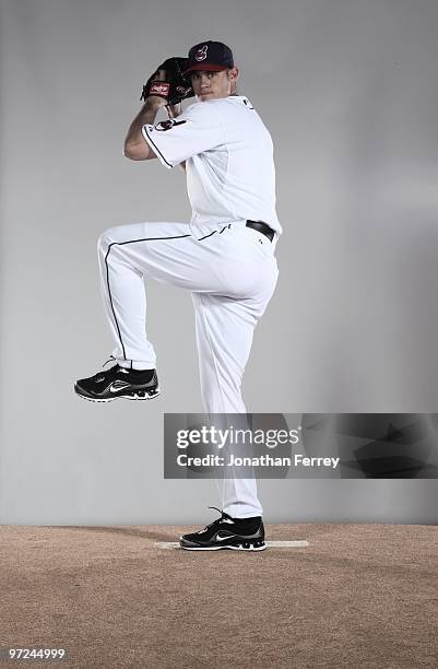 Janey Wright poses for a portrait during the Cleveland Indians Photo Day at the training complex at Goodyear Stadium on February 28, 2010 in...