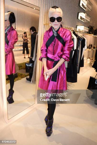 Daphne Guinness attends the launch of the Stella McCartney Global flagship store on Old Bond Street on June 12, 2018 in London, England.