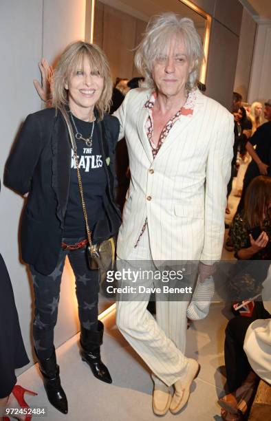Chrissie Hynde and Sir Bob Geldof attend the launch of the Stella McCartney Global flagship store on Old Bond Street on June 12, 2018 in London,...