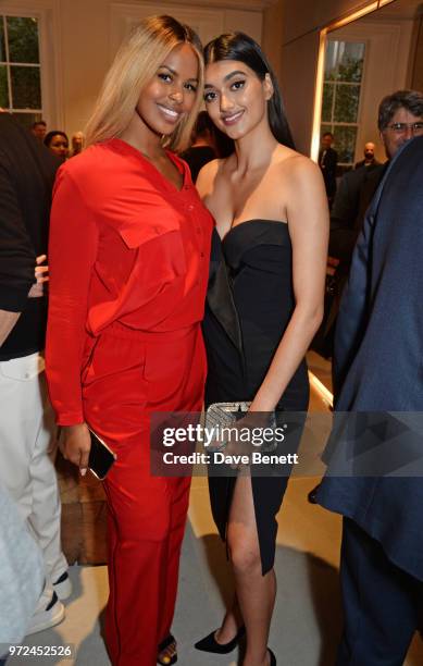 Sabrina Dhowre and Neelam Gill attend the launch of the Stella McCartney Global flagship store on Old Bond Street on June 12, 2018 in London, England.