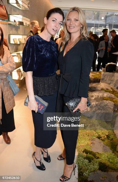 Mary McCartney and Kate Moss attend the launch of the Stella McCartney Global flagship store on Old Bond Street on June 12, 2018 in London, England.