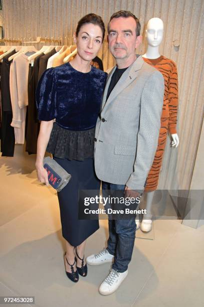 Mary McCartney and Simon Aboud attend the launch of the Stella McCartney Global flagship store on Old Bond Street on June 12, 2018 in London, England.