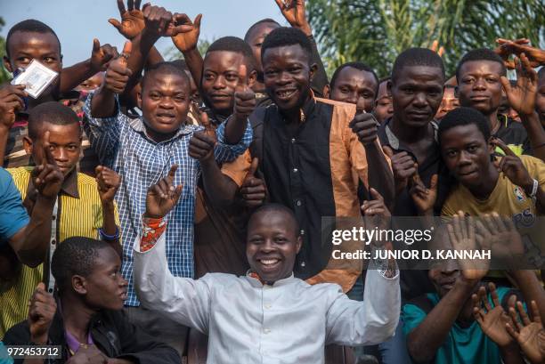 Father Lucien Ambunga, a Catholic priest who survived the Ebola virus, is celebrated as he rejoins his parishoners at the St Joseph Church in Itipo...