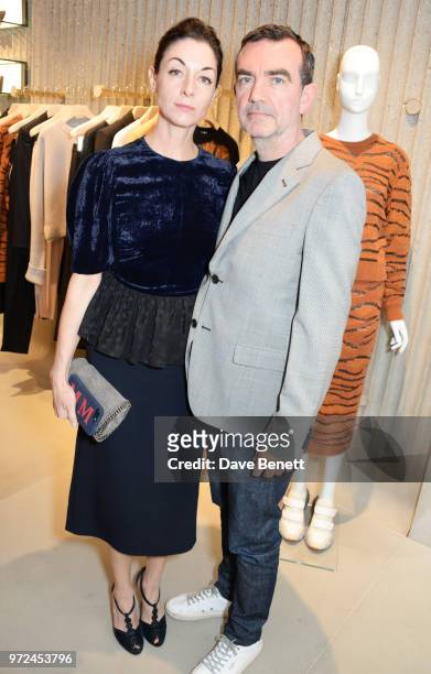 Mary McCartney and Simon Aboud attend the launch of the Stella McCartney Global flagship store on Old Bond Street on June 12, 2018 in London, England.