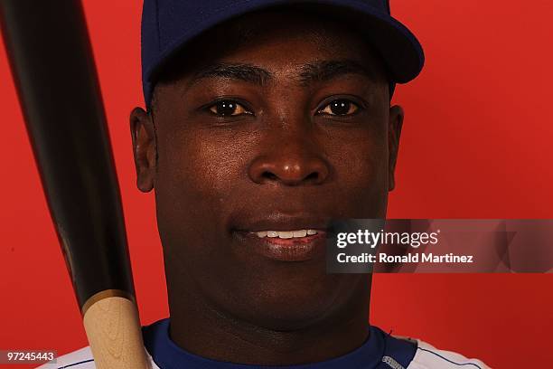 Alfonso Soriano of the Chicago Cubs poses for a photo during Spring Training Media Photo Day at Fitch Park on March 1, 2010 in Mesa, Arizona.